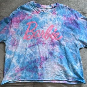 Tie dye Barbie cropped t shirt